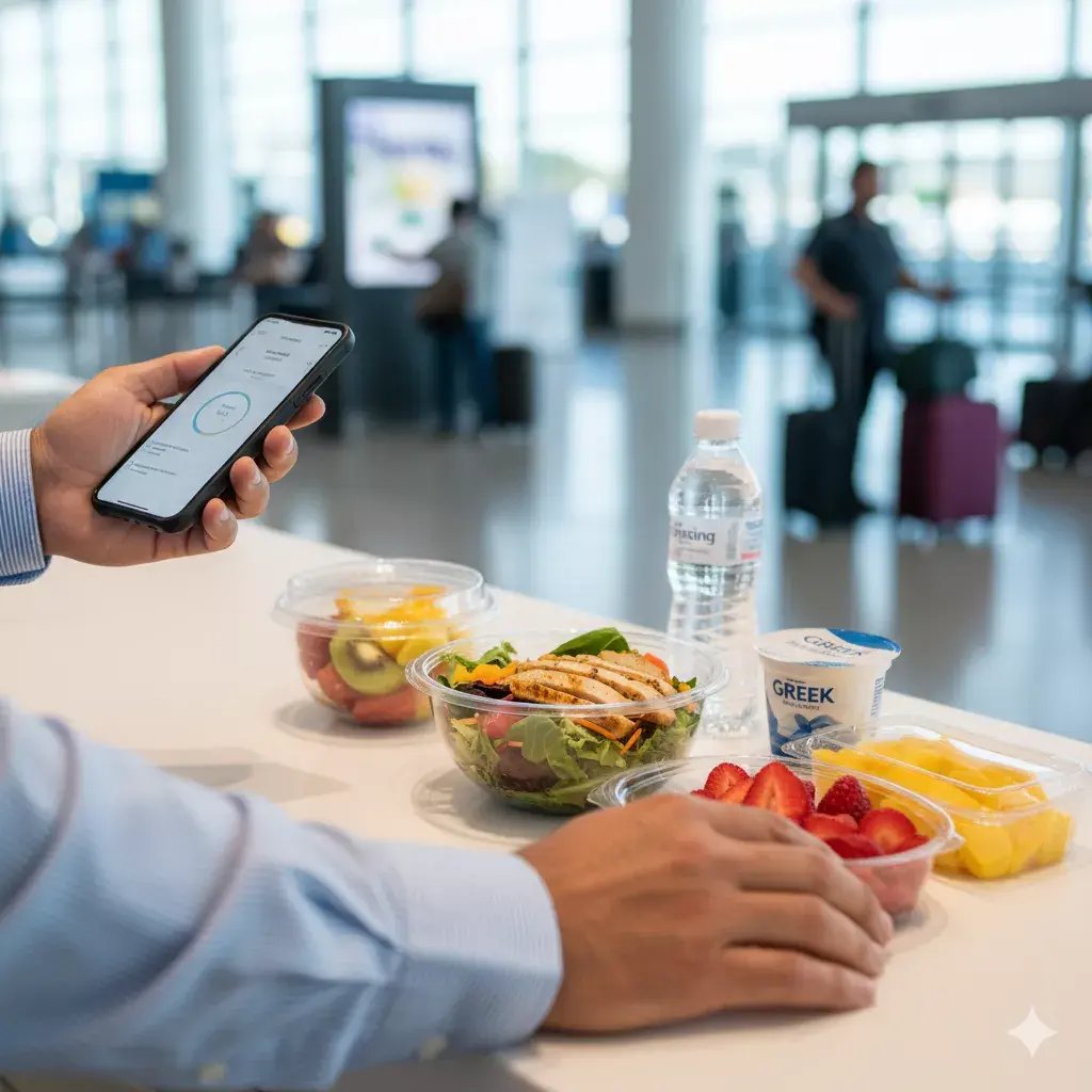 Alimentación en el aeropuerto preparada