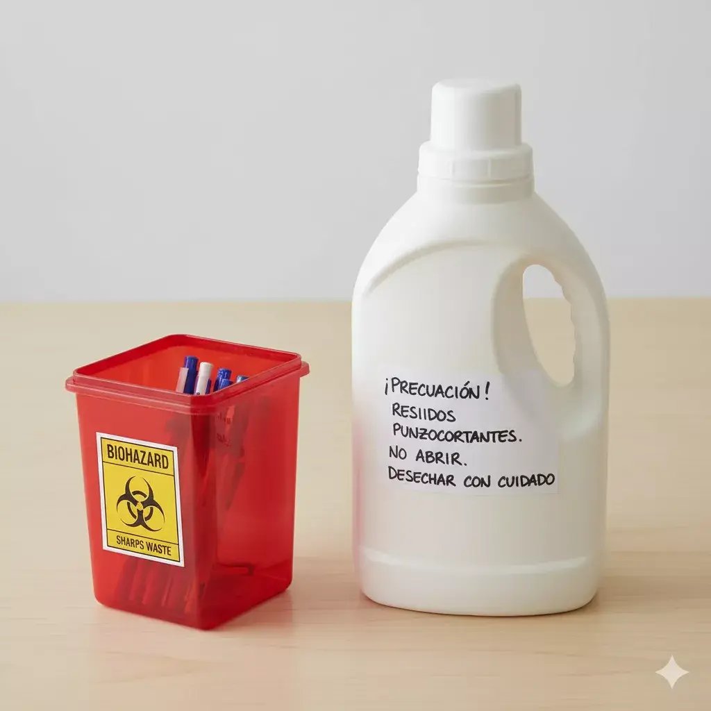 Desecho de resuidos punzocortantes