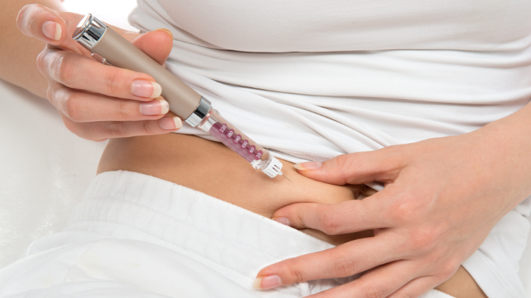 Inyeccion en abdomen