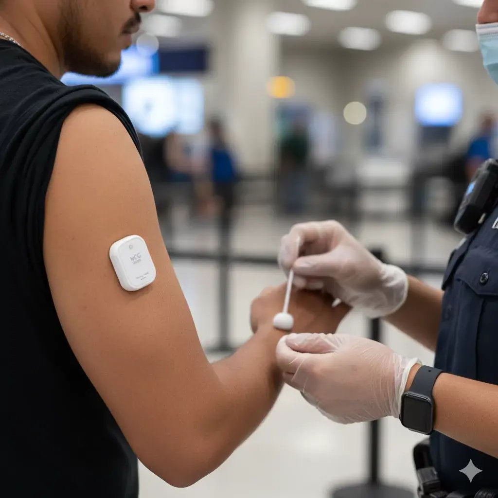 Monitor de glucosa en aviones