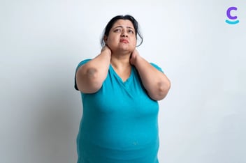 Ilustración de persona con obesidad