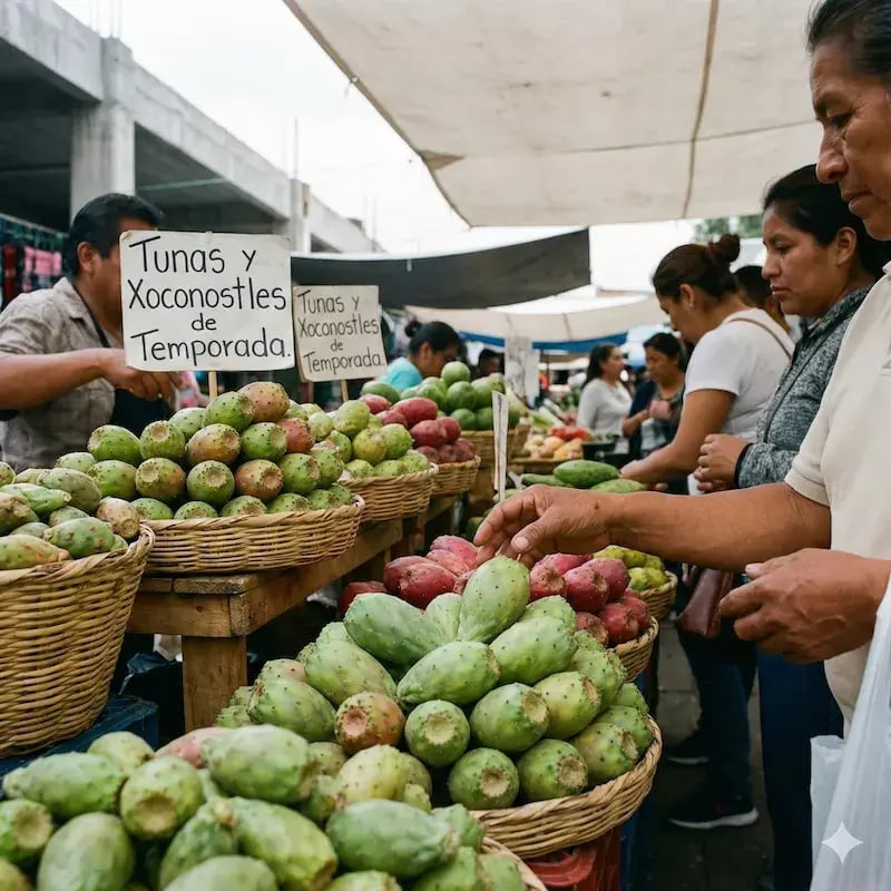 Personas eligiendo xoconostle
