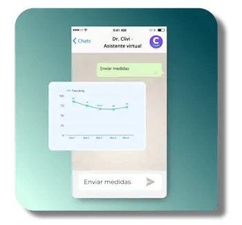 captura de pantalla del WhatsApp, el medio por donde te contactas con Dr Clivi