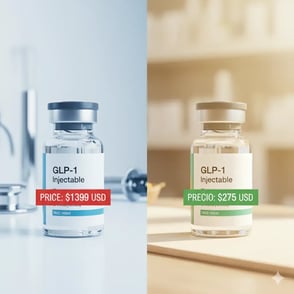 Medicamentos para obesidad en México vs USA: precios en Tijuana