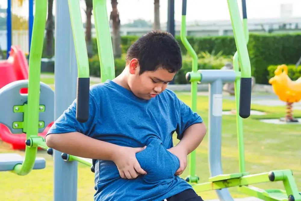 niño con obesidad