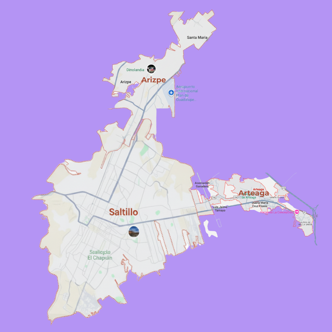 Mapa de cobertura en Saltillo, Coahuila