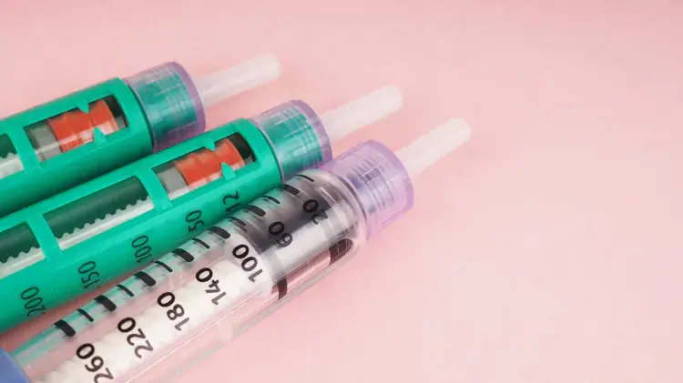 Imagen de agujas para los pacientes que tienen diabetes